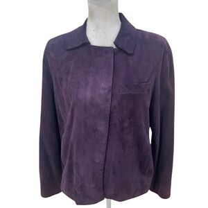 Talbots Purple Suede Blazer Jacket